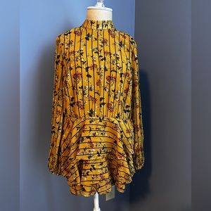 NWT- Endless Rose Floral Striped Romper- S